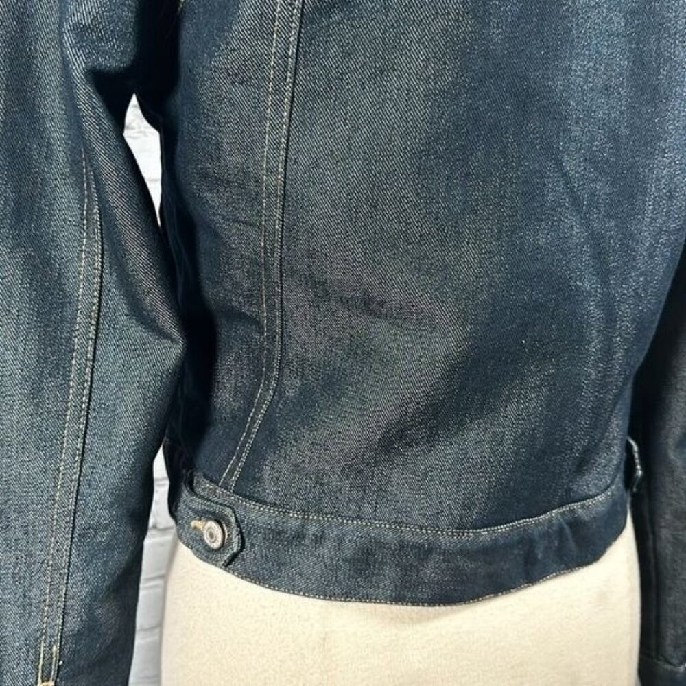 Old Navy Sherpa Lined Jean Denim Trucker Jacket Y2K Vintage Warm Women Sz M NWOT - Picture 15 of 16